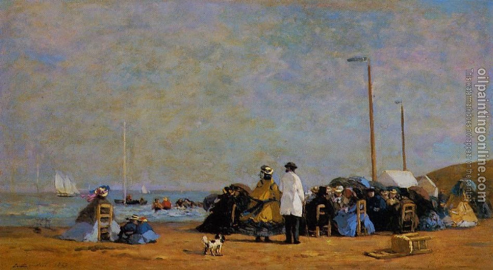 Boudin, Eugene - Crinolines on the Beach